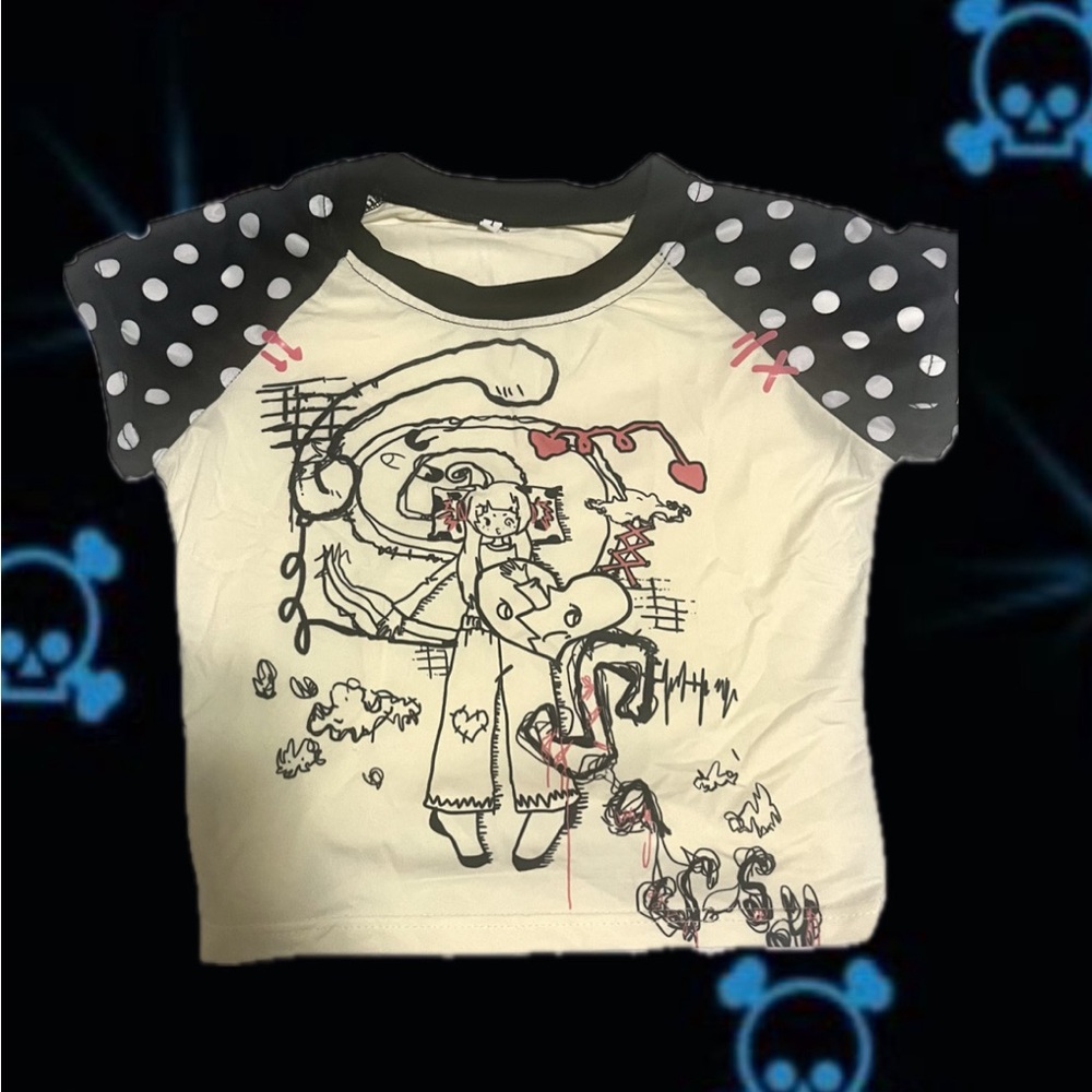 Decora style taobao crop top tee